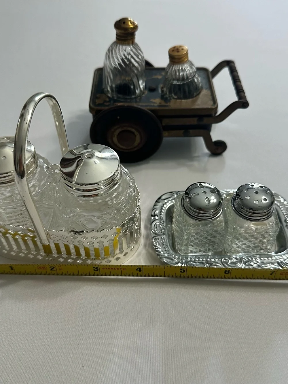 Classic Glass Salt and Pepper Shakers with Silver-Tone Accents - Clear